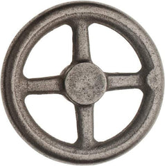 Made in USA - 7", Straight Handwheel - 1-3/4" Hub, Cast Iron, Plain Finish - Eagle Tool & Supply
