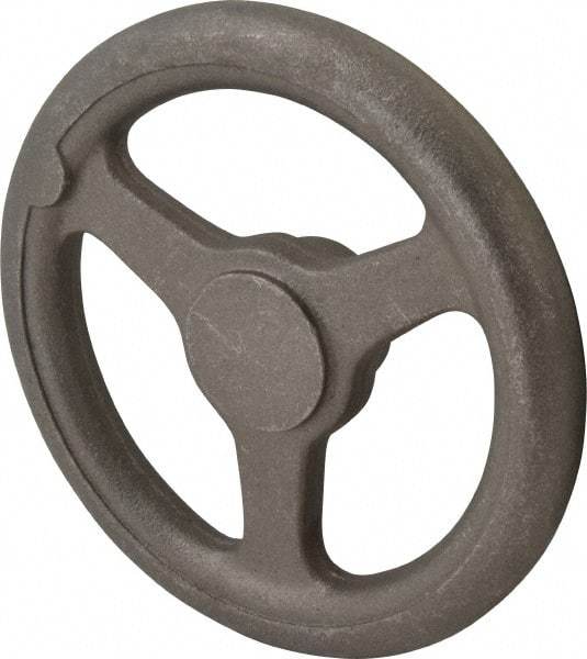 Made in USA - 8", Straight Handwheel - 1-7/8" Hub, Cast Iron, Plain Finish - Eagle Tool & Supply