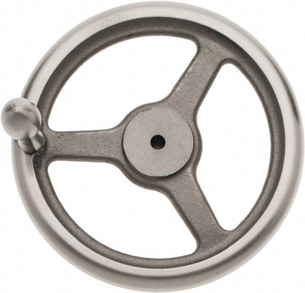 Made in USA - 10", Straight Handwheel - 2-1/4" Hub, Cast Iron, Plain Finish - Eagle Tool & Supply
