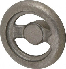 Made in USA - 4", Offset Handwheel - 1-1/8" Hub, Cast Iron, Plain Finish - Eagle Tool & Supply