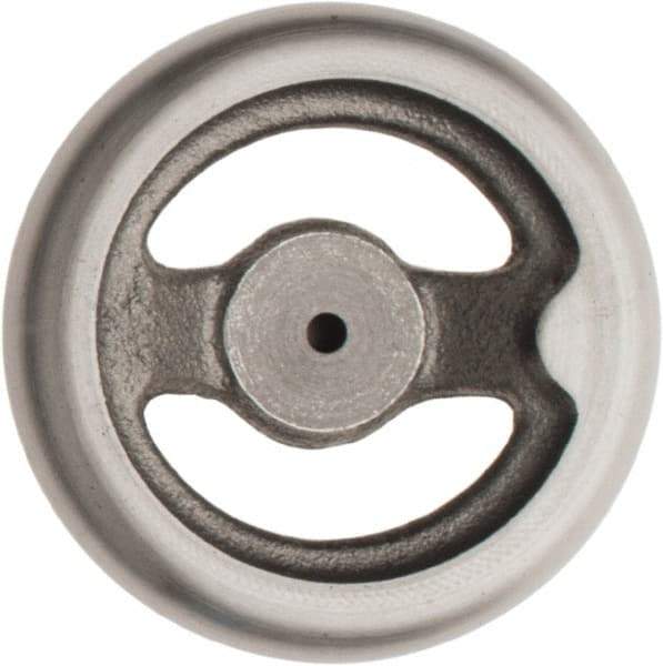 Made in USA - 4", Offset Handwheel - 1-1/8" Hub, Cast Iron, Plain Finish - Eagle Tool & Supply