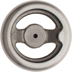 Made in USA - 4", Offset Handwheel - 1-1/8" Hub, Cast Iron, Plain Finish - Eagle Tool & Supply