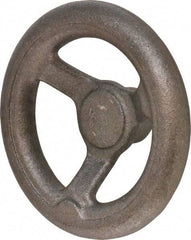 Made in USA - 6", Offset Handwheel - 1-3/8" Hub, Cast Iron, Plain Finish - Eagle Tool & Supply