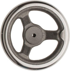 Made in USA - 6", Offset Handwheel - 1-3/8" Hub, Cast Iron, Plain Finish - Eagle Tool & Supply