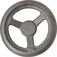 Made in USA - 7", Offset Handwheel - 1-5/8" Hub, Cast Iron, Plain Finish - Eagle Tool & Supply