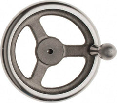 Made in USA - 7", Offset Handwheel - 1-5/8" Hub, Cast Iron, Plain Finish - Eagle Tool & Supply