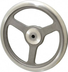 Made in USA - 10", Offset Handwheel - 2-1/8" Hub, Cast Iron, Plain Finish - Eagle Tool & Supply