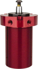 De-Sta-Co - 90 Lb Clamping Force, Left Hand Swing, 31.75mm Total Stroke, Single-Acting Pneumatic Swing Clamp - 1/8 NPT Port, 85.3mm Body Length x 76.2mm Body Width, 2.01 Cu In (Clamp), 2.26 Cu In (Unclamp), 130 Max psi - Eagle Tool & Supply