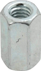 Value Collection - 5/16-18 UNC, 7/8" OAL Steel Standard Coupling Nut - Zinc-Plated Finish, 1/2" Width Across Flats - Eagle Tool & Supply