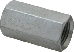 Value Collection - 1/2-20 UNF, 1-1/4" OAL Steel Standard Coupling Nut - Zinc-Plated Finish, 5/8" Width Across Flats - Eagle Tool & Supply