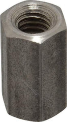 Made in USA - 5/16-18 UNC, 7/8" OAL Stainless Steel Standard Coupling Nut - 1/2" Width Across Flats - Eagle Tool & Supply