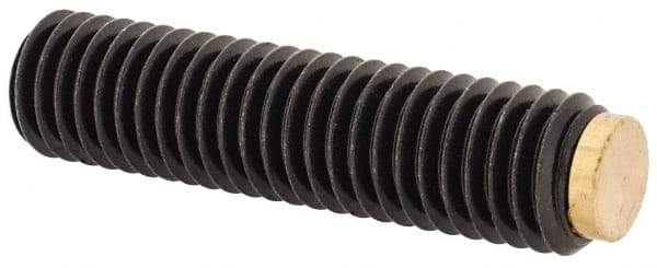J.W. Winco - M8x1.25 Metric Coarse, 32mm Length of Thread, Soft Tip Point Set Screw - Grade 5.8 Steel, 4mm Key - Eagle Tool & Supply