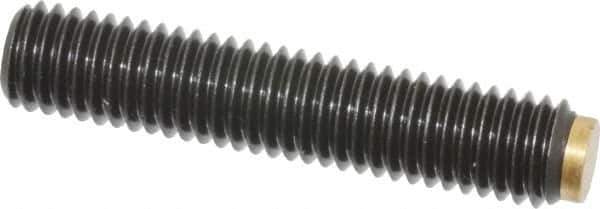 J.W. Winco - M8x1.25 Metric Coarse, 40mm Length of Thread, Soft Tip Point Set Screw - Grade 5.8 Steel, 4mm Key - Eagle Tool & Supply