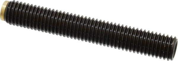 J.W. Winco - M12x1.75 Metric Coarse, 80mm Length of Thread, Soft Tip Point Set Screw - Grade 5.8 Steel, 6mm Key - Eagle Tool & Supply