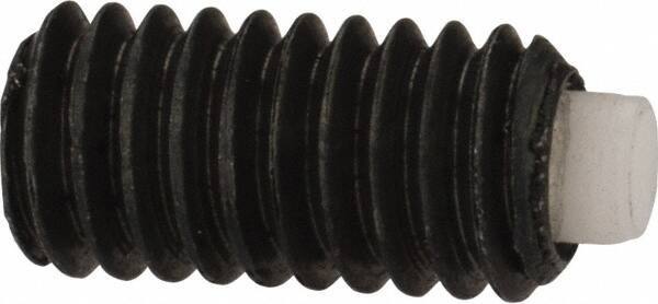 J.W. Winco - M4x0.70 Metric Coarse, 8mm Length of Thread, Soft Tip Point Set Screw - Grade 5.8 Steel, 2mm Key - Eagle Tool & Supply