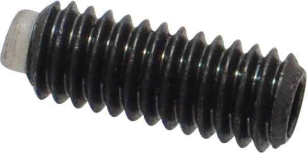 J.W. Winco - M4x0.70 Metric Coarse, 10mm Length of Thread, Soft Tip Point Set Screw - Grade 5.8 Steel, 2mm Key - Eagle Tool & Supply