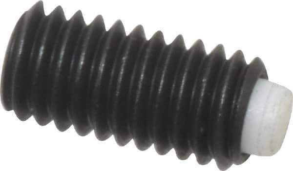 J.W. Winco - M6x1.00 Metric Coarse, 12mm Length of Thread, Soft Tip Point Set Screw - Grade 5.8 Steel, 3mm Key - Eagle Tool & Supply