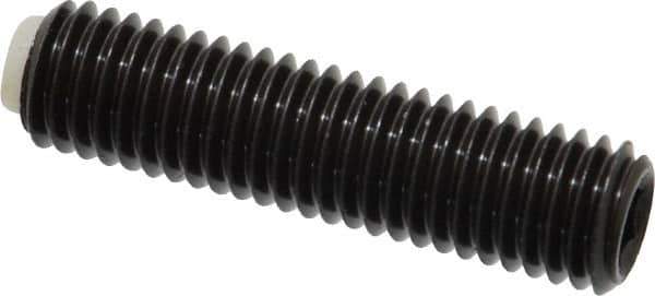 J.W. Winco - M10x1.50 Metric Coarse, 40mm Length of Thread, Soft Tip Point Set Screw - Grade 5.8 Steel, 5mm Key - Eagle Tool & Supply