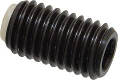 J.W. Winco - M12x1.75 Metric Coarse, 20mm Length of Thread, Soft Tip Point Set Screw - Grade 5.8 Steel, 6mm Key - Eagle Tool & Supply