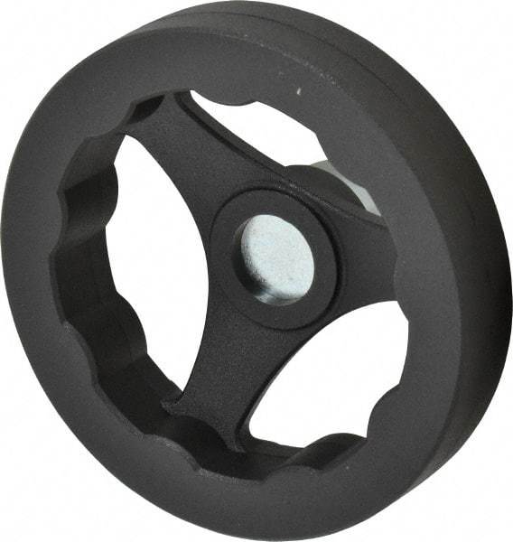 J.W. Winco - 100mm, Handwheel - 24mm Hub, Plastic, Plain Finish - Eagle Tool & Supply