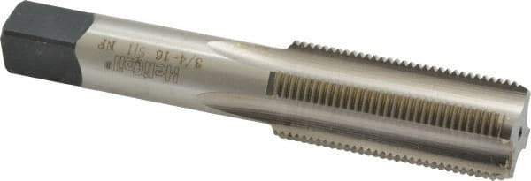 Heli-Coil - 3/4-16 UNF, H3, 4 Flute, Bottoming Chamfer, Bright Finish, High Speed Steel Hand STI Tap - 4-15/32" OAL, 2" Thread Length, 11/16" Square Length, 0.489" Square Size, 3B Class of Fit - Eagle Tool & Supply