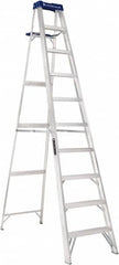Louisville - 9 Steps, 10' High, Type I Rating, Aluminum Step Ladder - Eagle Tool & Supply