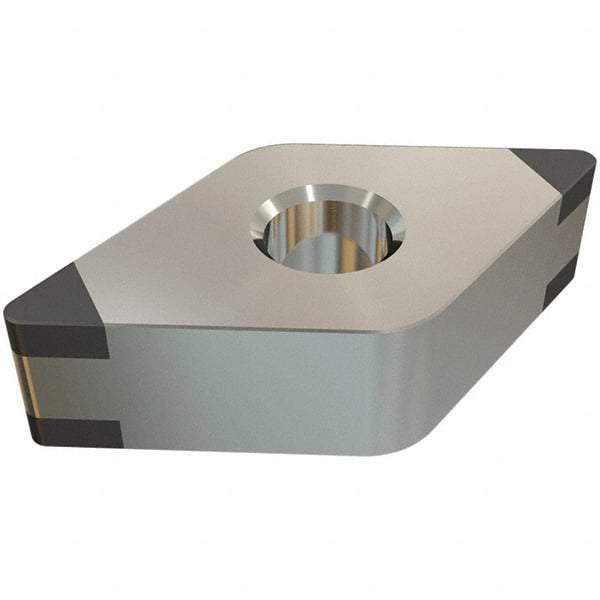 Iscar - DNGA432 M4 Grade IB10HC PCBN Turning Insert - TiN Finish, 55° Diamond, 1/2" Inscr Circle, 3/16" Thick, 1/32" Corner Radius - Eagle Tool & Supply