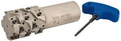 Iscar - 2" Cut Diam, 2.32" Max Depth of Cut, 1-1/2" Shank Diam, 5-1/4" OAL, Indexable Square Shoulder End Mill - T490 LN.T 1306 Inserts, Cylindrical Shank, 90° Lead Angle, Through Coolant, Series Helitang - Eagle Tool & Supply