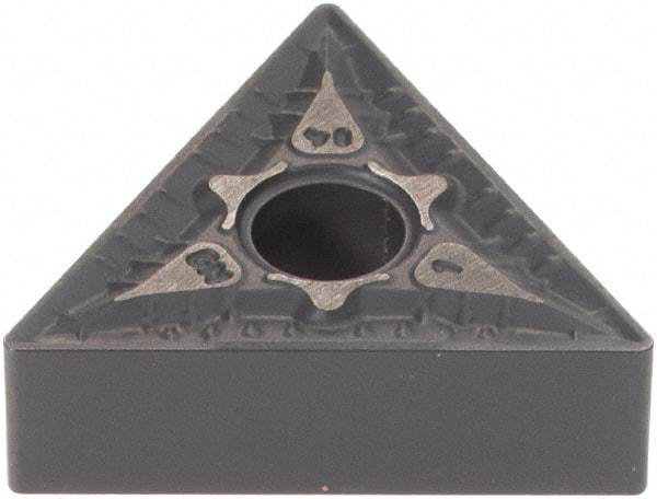 Iscar - TNMG331 GN Grade IC428 Carbide Turning Insert - TiC/Al2O3 Finish, 60° Triangle, 3/8" Inscr Circle, 3/16" Thick, 1/64" Corner Radius - Eagle Tool & Supply
