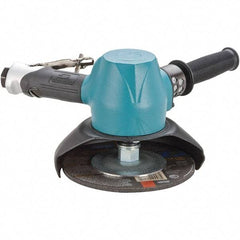 Dynabrade - 7" Wheel Diam, 8,500 RPM, Pneumatic Angle & Disc Grinder - 5/8-11 Spindle, 84 CFM, Rear Exhaust - Eagle Tool & Supply