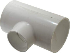 Value Collection - 3 x 3 x 2" PVC Plastic Pipe Reducing Tee - Schedule 40, All Slip End Connections - Eagle Tool & Supply