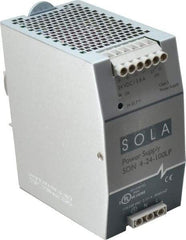 Sola/Hevi-Duty - 92 Watt, 3.8 Amp, 230 VAC Input, 24 VDC Output, DIN Rail Power Supply - 2.56 Inch Wide x 4.55 Inch Deep x 4.88 Inch High, Up to 88% Efficiency, 14 to 140°F, Green LED - Eagle Tool & Supply