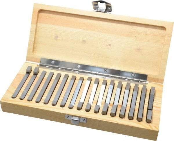 SPI - 0.25 to 45° Angle, Angle Block Set - 45-50 Rc Hardness, Includes 2 Riser Blocks, 17 Pieces - Eagle Tool & Supply