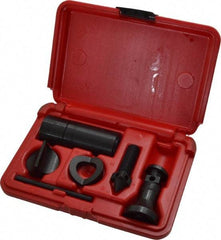 SPI - 7 Piece, 2-1/4 to 3-3/8" High, 1,000 Lb Capacity Screw Jack Set - 2-1/4 to 3-3/8" Measuring Range, 6-3/8" Overall Height, 1-1/4" Base Diam - Eagle Tool & Supply