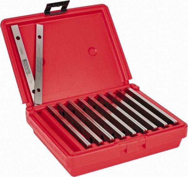 SPI - 20 Piece, 6 Inch Long x 1/8 Inch Thick, Thin Parallel Set - 1-5/8 Inch High, 52-58 RC Hardness - Eagle Tool & Supply