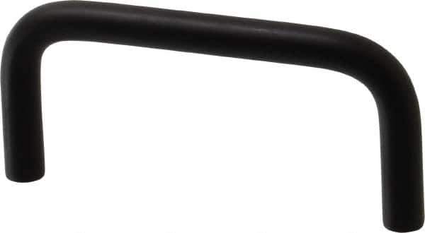 Electro Hardware - 10-32 Internal Thread, 5/16" Handle Diam, Black Anodized Aluminum Drawer Pull - 3" Center to Center - Eagle Tool & Supply