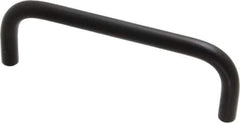 Electro Hardware - 10-32 Internal Thread, 5/16" Handle Diam, Black Anodized Aluminum Drawer Pull - 4" Center to Center - Eagle Tool & Supply