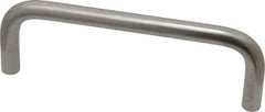 Electro Hardware - 10-32 Internal Thread, 5/16" Handle Diam, Passivated Stainless Steel Drawer Pull - 4" Center to Center - Eagle Tool & Supply