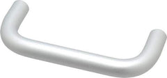 Electro Hardware - 10-32 Internal Thread, 1/2" Handle Diam, Clear Anodized Aluminum Drawer Pull - 4" Center to Center - Eagle Tool & Supply
