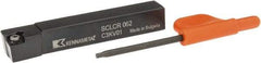 Kennametal - SCLC, Right Hand Cut, 5° Lead Angle, 3/8" Shank Height x 3/8" Shank Width, Neutral Rake Indexable Turning Toolholder - 2-1/2" OAL, CC..21.5. Insert Compatibility, Series Screw-On - Eagle Tool & Supply