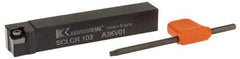 Kennametal - SCLC, Right Hand Cut, 5° Lead Angle, 5/8" Shank Height x 5/8" Shank Width, Neutral Rake Indexable Turning Toolholder - 4" OAL, CC..32.5. Insert Compatibility, Series Screw-On - Eagle Tool & Supply