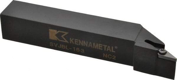 Kennametal - SVJB, Left Hand Cut, 3° Lead Angle, 1" Shank Height x 1" Shank Width, Neutral Rake Indexable Turning Toolholder - 6" OAL, VB..33. Insert Compatibility, Series Screw-On - Eagle Tool & Supply