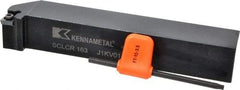 Kennametal - SCLC, Right Hand Cut, 5° Lead Angle, 1" Shank Height x 1" Shank Width, Neutral Rake Indexable Turning Toolholder - 6" OAL, CC..32.5. Insert Compatibility, Series Screw-On - Eagle Tool & Supply