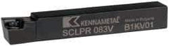 Kennametal - SCLP, Right Hand Cut, 5° Lead Angle, 1/2" Shank Height x 1/2" Shank Width, Positive Rake Indexable Turning Toolholder - 3-1/2" OAL, CP..32.5. Insert Compatibility, Series Screw-On - Eagle Tool & Supply