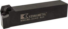 Kennametal - MWLN, Right Hand Cut, 5° Lead Angle, 1-1/4" Shank Height x 1-1/4" Shank Width, Negative Rake Indexable Turning Toolholder - 6" OAL, WN..43. Insert Compatibility, Series Kenloc - Eagle Tool & Supply