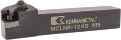 Kennametal - MCLN, Right Hand Cut, 5° Lead Angle, 3/4" Shank Height x 3/4" Shank Width, Negative Rake Indexable Turning Toolholder - 4-1/2" OAL, CN..43. Insert Compatibility, Series Kenloc - Eagle Tool & Supply