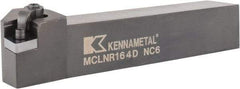 Kennametal - MCLN, Right Hand Cut, 5° Lead Angle, 1" Shank Height x 1" Shank Width, Negative Rake Indexable Turning Toolholder - 6" OAL, CN..43. Insert Compatibility, Series Kenloc - Eagle Tool & Supply