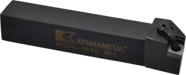 Kennametal - MCLN, Left Hand Cut, 5° Lead Angle, 1" Shank Height x 1" Shank Width, Negative Rake Indexable Turning Toolholder - 6" OAL, CN..43. Insert Compatibility, Series Kenloc - Eagle Tool & Supply