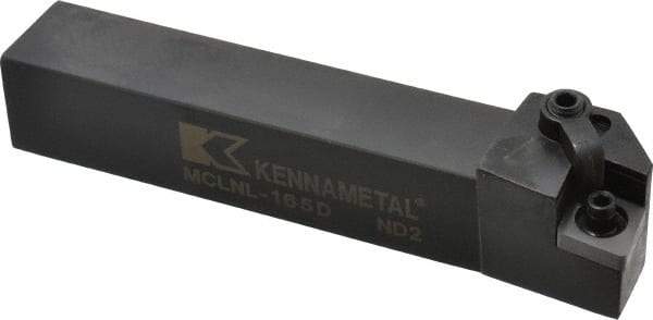 Kennametal - MCLN, Left Hand Cut, 5° Lead Angle, 1" Shank Height x 1" Shank Width, Negative Rake Indexable Turning Toolholder - 6" OAL, CN..54. Insert Compatibility, Series Kenloc - Eagle Tool & Supply