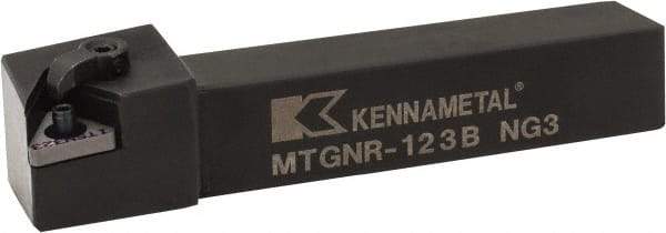 Kennametal - MTGN, Right Hand Cut, 0° Lead Angle, 3/4" Shank Height x 3/4" Shank Width, Negative Rake Indexable Turning Toolholder - 4-1/2" OAL, TN..33. Insert Compatibility, Series Kenloc - Eagle Tool & Supply